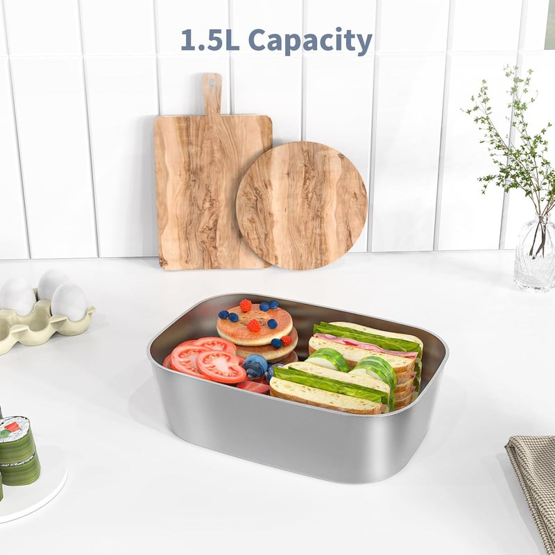 Akhia 1.5L Electric Lunch Box Inner Container, Removable 304 Stainless Steel Food Container, Dishwasher Safe, Only 1.5L Electric Lunch Box - Image 4